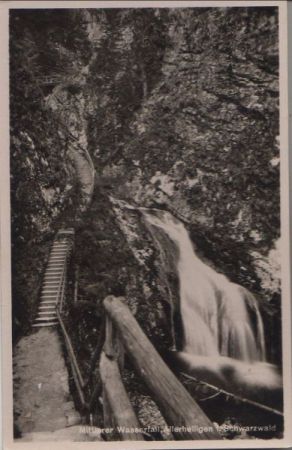 Oppenau-Allerheiligen - mittlerer Wasserfall - ca. 1950 Oppenau-Allerheiligen - mittlerer Wasserfall - ca. 1950