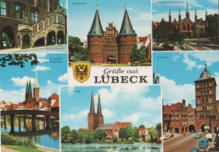 Lübeck - u.a. Rathaustreppe - ca. 1985 Lübeck - u.a. Rathaustreppe - ca. 1985