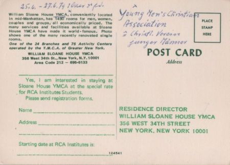 New York City - USA - William Sloane House YMCA