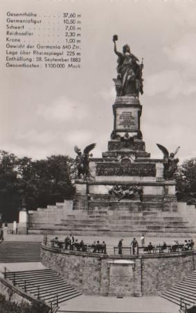 Rüdesheim Rhein - Niederwalddankmal - 1954 Rüdesheim Rhein - Niederwalddankmal - 1954
