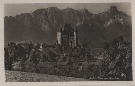 Schweiz - Thun - Schloss und Stockhorn - 1929 Schweiz - Thun - Schloss und Stockhorn - 1929
