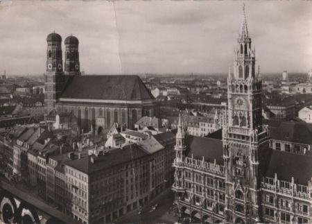 München - Rathaus und Frauenkirche - 1960 München - Rathaus und Frauenkirche - 1960