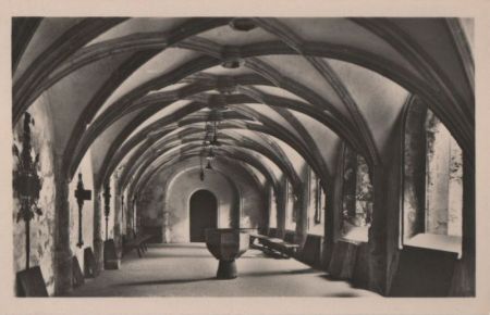 Saalfeld - Kreuzgang im ehemaligen Barfüßerkloster - 1954 Saalfeld - Kreuzgang im ehemaligen Barfüßerkloster - 1954