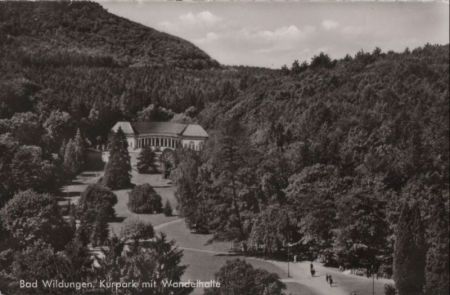 Bad Wildungen - Kurpark mit Wandelhalle - 1964 Bad Wildungen - Kurpark mit Wandelhalle - 1964