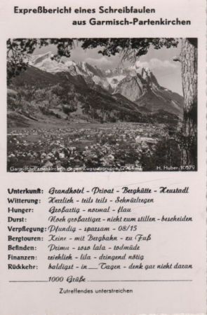 Garmisch-Partenkirchen - Expreßbericht - ca. 1960 Garmisch-Partenkirchen - Expreßbericht - ca. 1960