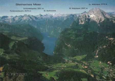Königssee - mit Steinernem Meer - 1986 Königssee - mit Steinernem Meer - 1986