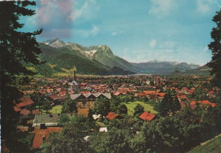 Garmisch-Partenkirchen - mit Zugspitzgruppe - 1963 Garmisch-Partenkirchen - mit Zugspitzgruppe - 1963