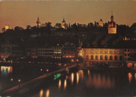 Schweiz - Luzern - Rathaus und Museggtürme - 1978 Schweiz - Luzern - Rathaus und Museggtürme - 1978