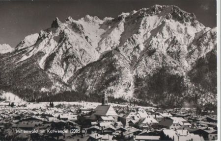 Mittenwald - mit Karwendel - 1962 Mittenwald - mit Karwendel - 1962