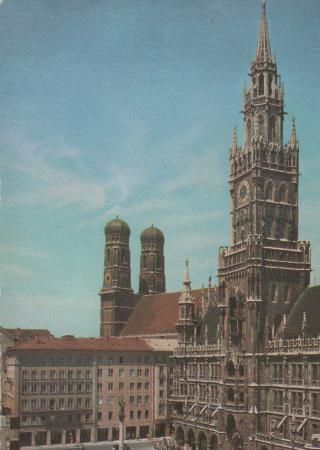 München - Rathaus und Frauenkirche - 1960 München - Rathaus und Frauenkirche - 1960