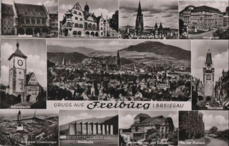 Freiburg - u.a. an der Dreisam - 1955 Freiburg - u.a. an der Dreisam - 1955
