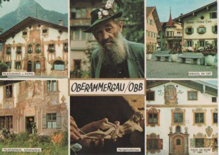 Oberammergau - u.a. Winkel im Ort - 1972 Oberammergau - u.a. Winkel im Ort - 1972