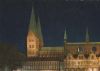 Lübeck - Rathaus bei Nacht - ca. 1975