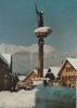 Garmisch-Partenkirchen - Floriansbrunnen mit Kramer - ca. 1965